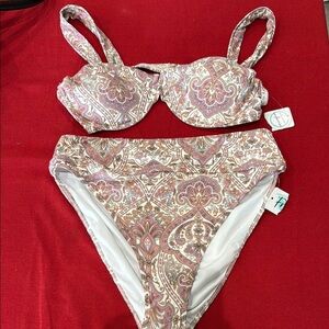 Paisley Print Bikini Set
